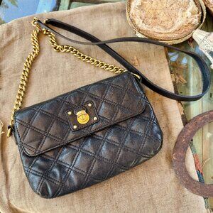 Marc Jacobs Quilted Black Leather Crossbody Bag